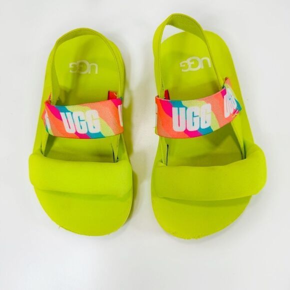 Ugg Child Zuma Sling Sandal Neon Green Toddler 8 - Picture 1 of 11